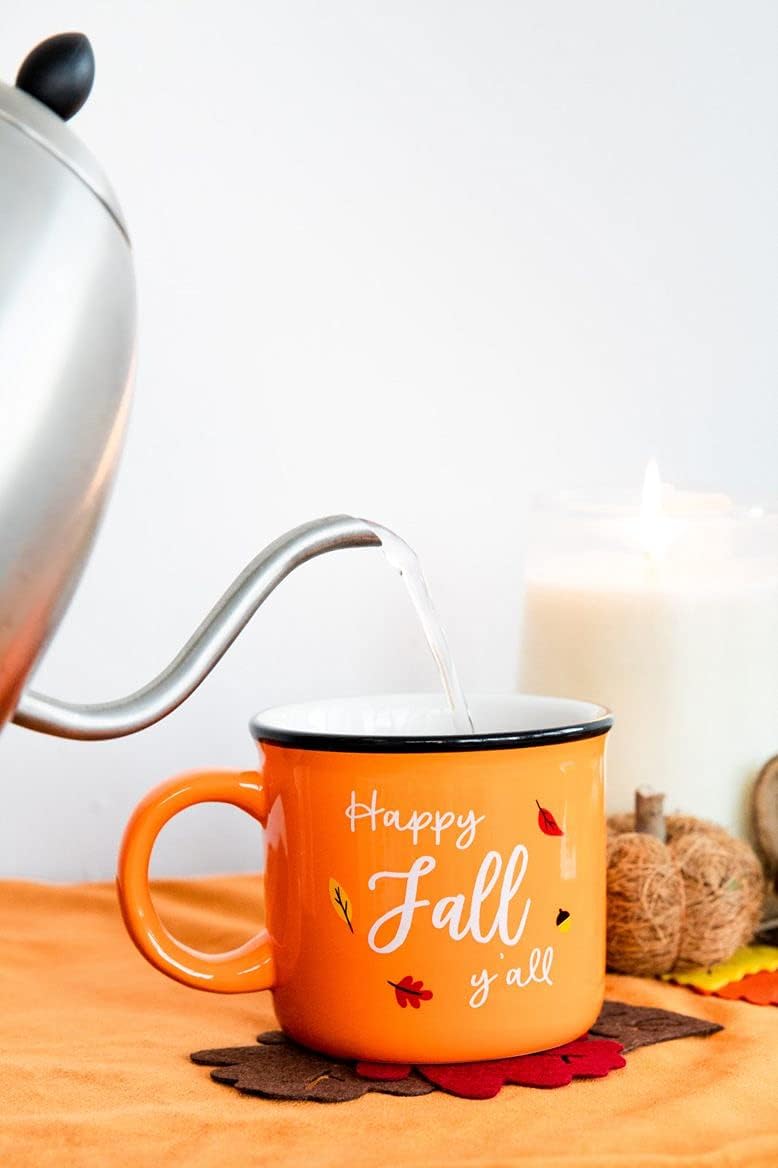 Pearhead Happy Fall Y'all Mug, Autumn Coffee Mug, Home Dećor Accessories, Orange, 15oz, Fall Kitchen Decorations, Holiday Tea or Coffee Mug - Image 6