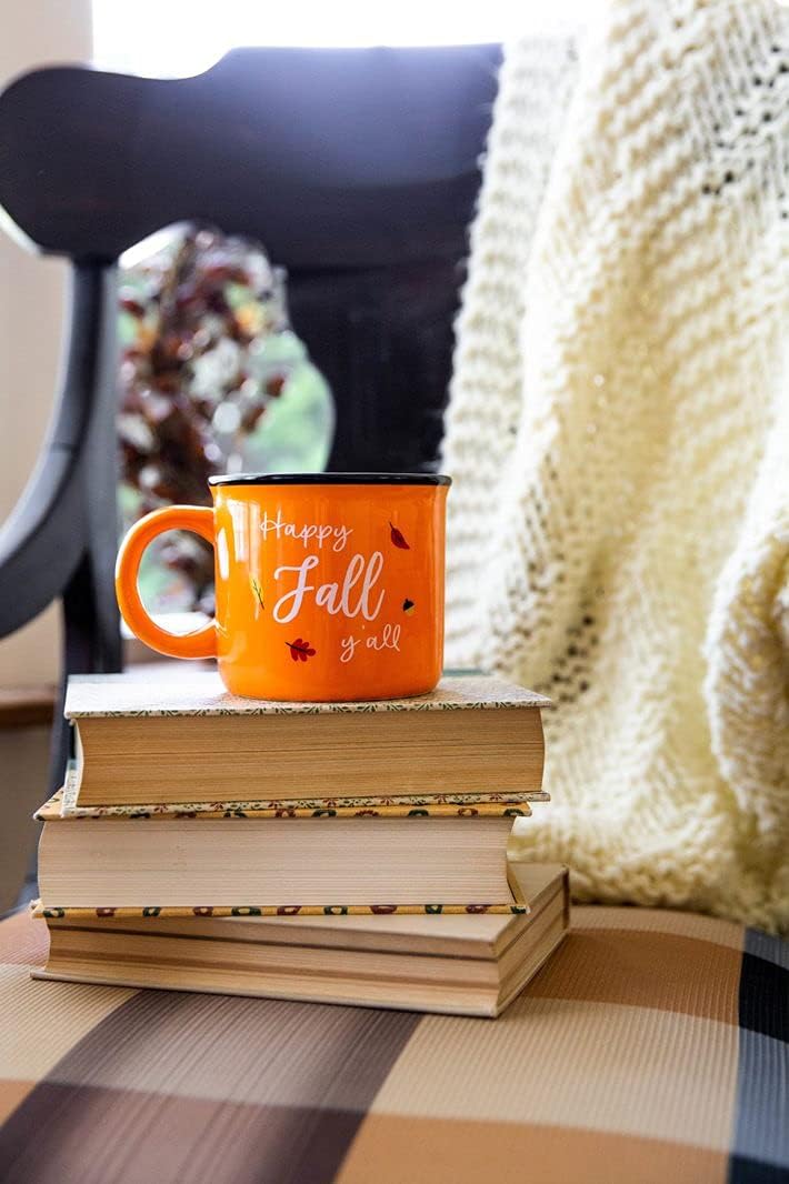 Pearhead Happy Fall Y'all Mug, Autumn Coffee Mug, Home Dećor Accessories, Orange, 15oz, Fall Kitchen Decorations, Holiday Tea or Coffee Mug - Image 5