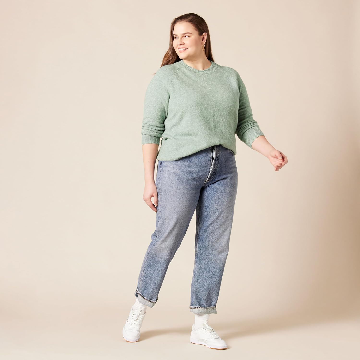 Amazon Essentials Women's Regular-Fit Soft Touch Long-Sleeve Crewneck Sweater - Image 5