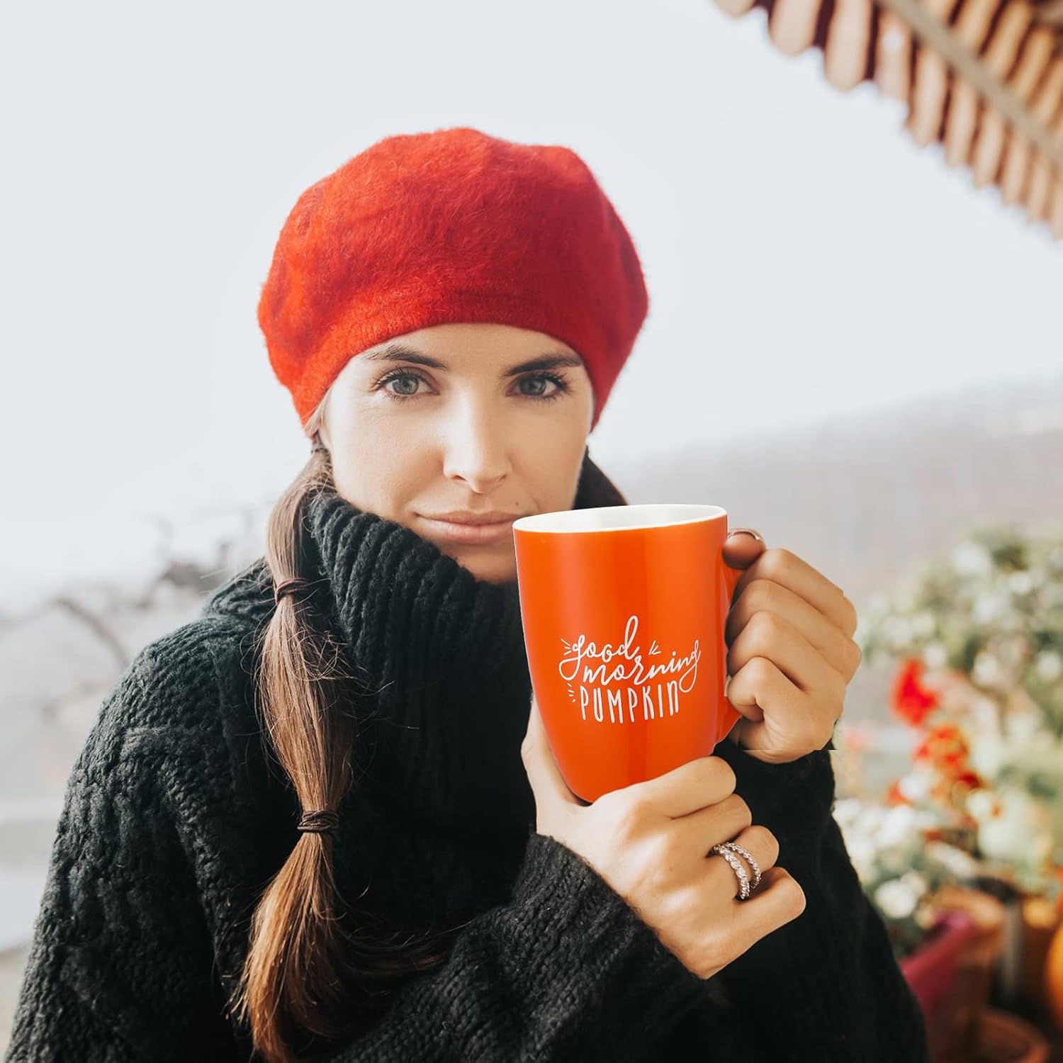 Funtery 2 Pcs Thanksgiving Coffee Mugs Fall Mugs Autumn Pumpkins Cups Happy Fall Y'all Coffee Mug Good Morning Pumpkin Cup Camp Mug Campfire Mug Ceramic Cup for Home Women Men Mom Dad (Orange) - Image 7