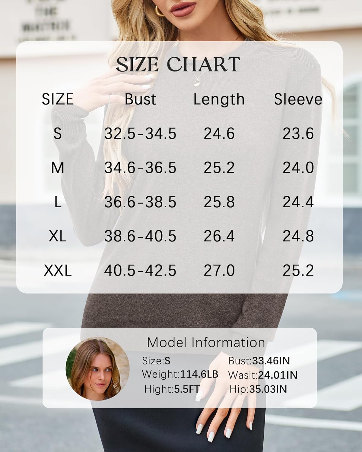 Arach&Cloz Women's Wool Blend Classic Crew Neck Casual Fall Sweaters - Image 7