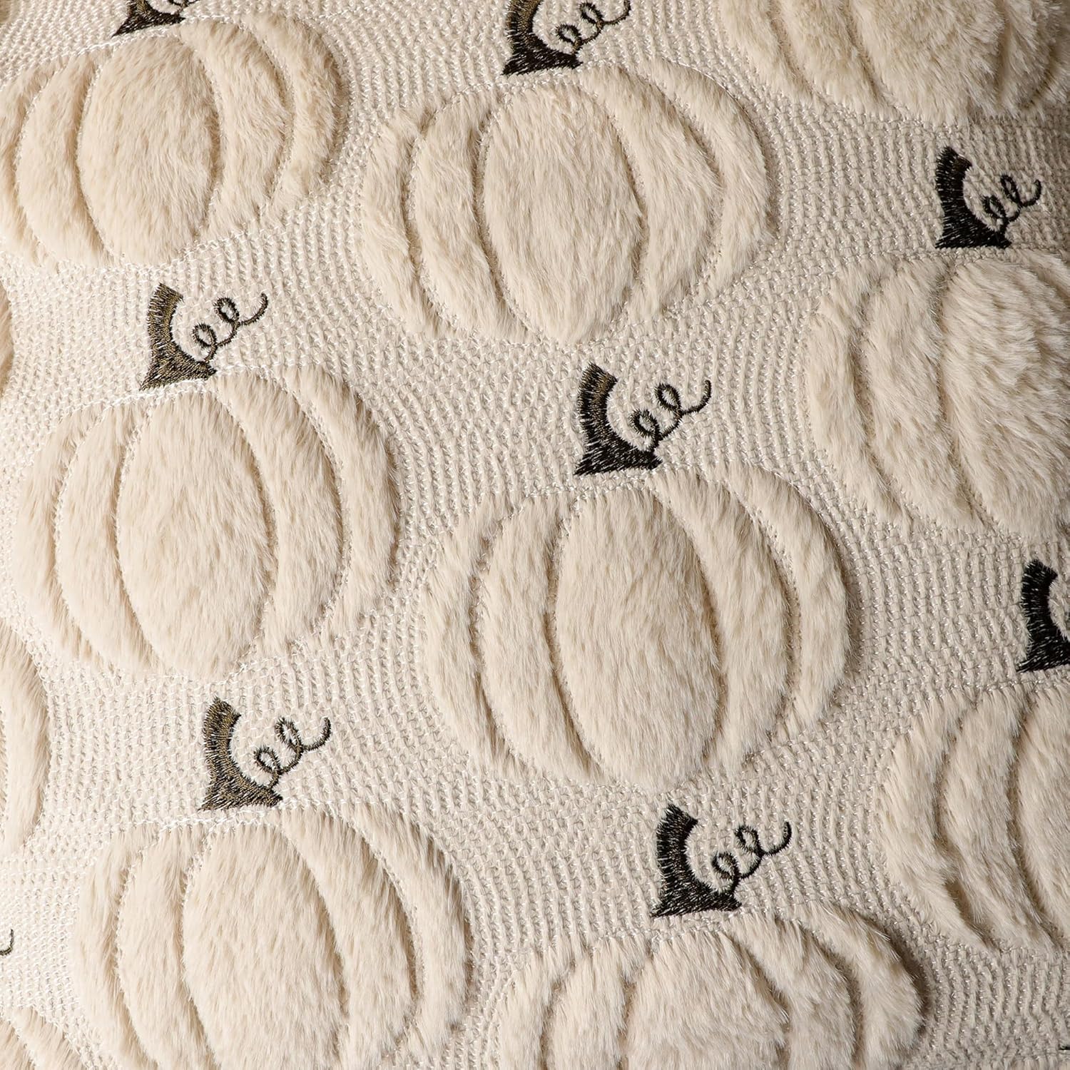 4TH Emotion Fall Pumpkin Decorative Pillow Covers 18x18 Set of 2, Beige Soft Plush Faux Fur Wool Farmhouse Throw Cushion Cases for Autumn Thanksgiving Holiday Home Decorations - Image 3