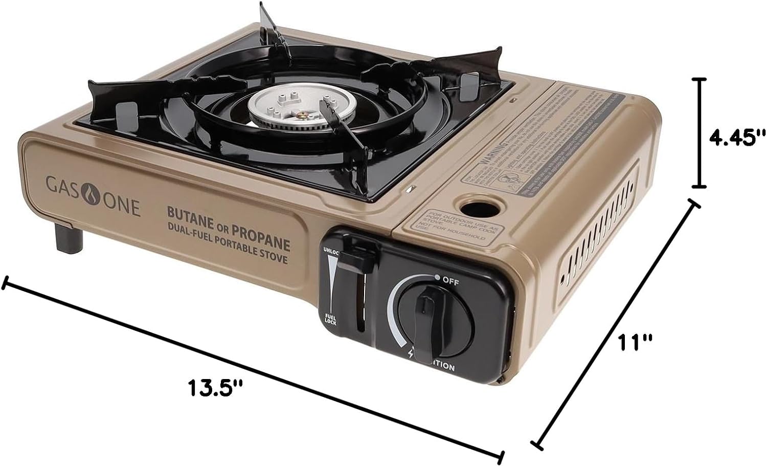 Gas One GS-3400P Propane or Butane Stove Dual Fuel Stove Portable Camping Stove - Patented - with Carrying Case Great for Emergency Preparedness Kit - Image 8