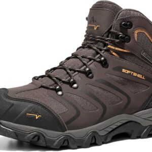 NORTIV 8 Men’s Ankle High Waterproof Hiking Boots Outdoor Lightweight Shoes Trekking Trails Armadillo