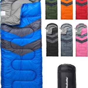 MalloMe Sleeping Bags for Adults Cold Weather & Warm – Backpacking Camping Sleeping Bag for Kids 10-12, Girls, Boys – Lightweight Compact Camping Essentials Gear Accessories Hiking Sleep Must Haves
