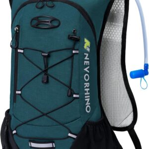 Lightweight Hydration Backpack, Running Backpack with 2L Water Bladder, Hydro Water Daypack for Cycling Hiking Rave for Men Women