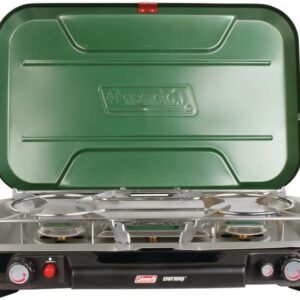 Coleman Classic 3-Burner Propane Camping Stove with InstaStart Ignition, Portable Cooktop with 3 Adjustable Burners & 28,000 BTUs of Power for Camping, Tailgating, Grilling, Hunting & More