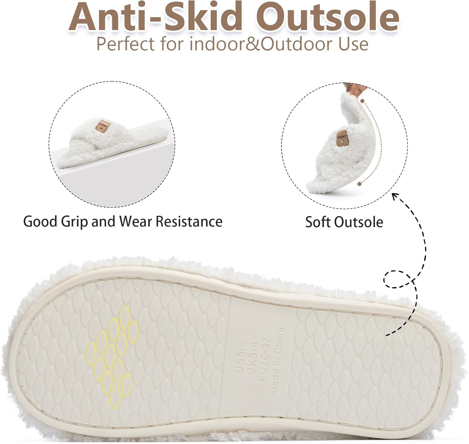 Fuzzy Open Toe Slippers for Women Indoor and Outdoor with Memory Foam Cozy Cross Band Women's Slipper Cute Soft House Shoes Slip On Gifts for Womens Mom Her Ladies Bridesmaid - Image 6