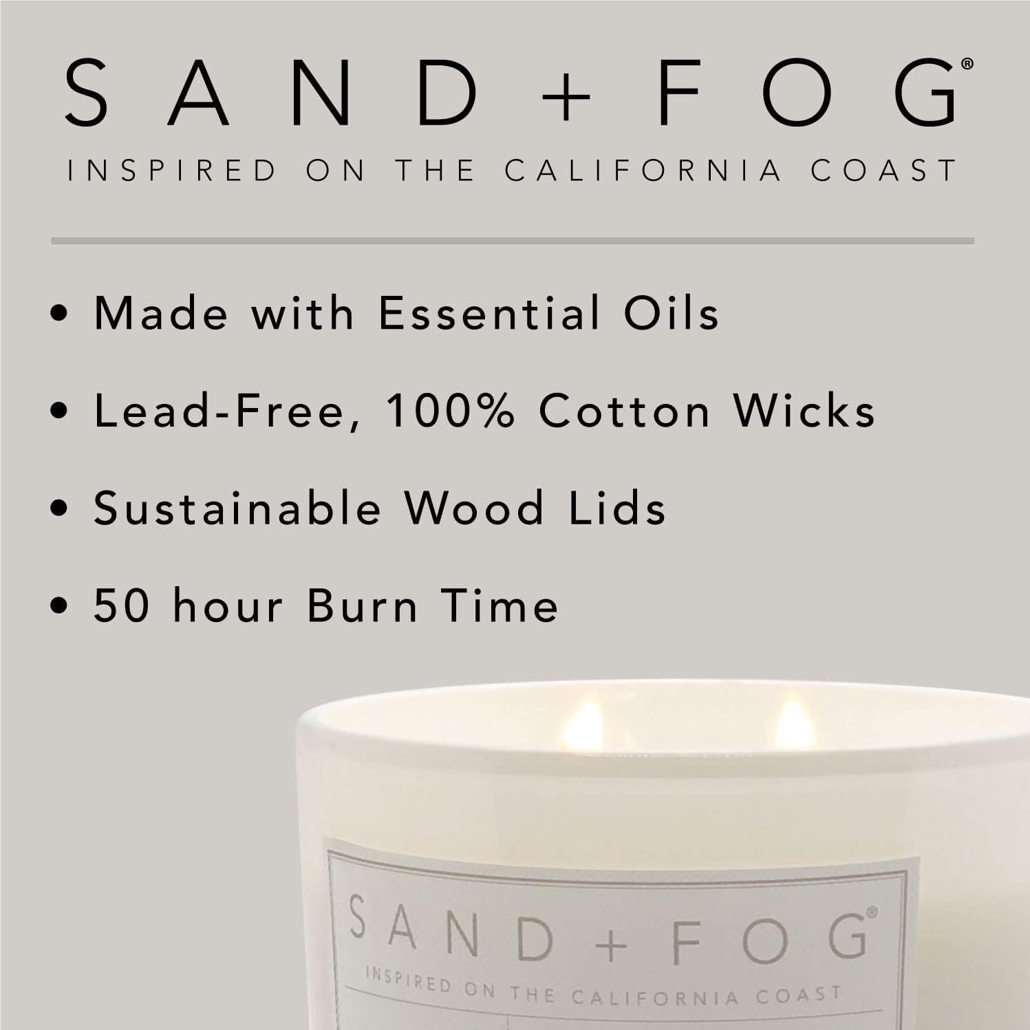 Sand + Fog Scented Candles - Pumpkin Spice - Additional Scents and Sizes - 3 Wicks 100% Cotton Lead-Free - Luxury Air Freshening Jar Candles - Perfect Home Decor - 21 oz - Image 10