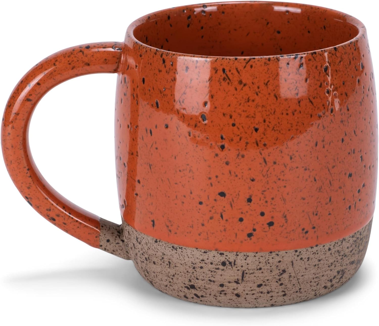 Elanze Designs Speckled Raw Bottom 17 ounce Ceramic Mug, Burnt Orange - Image 5