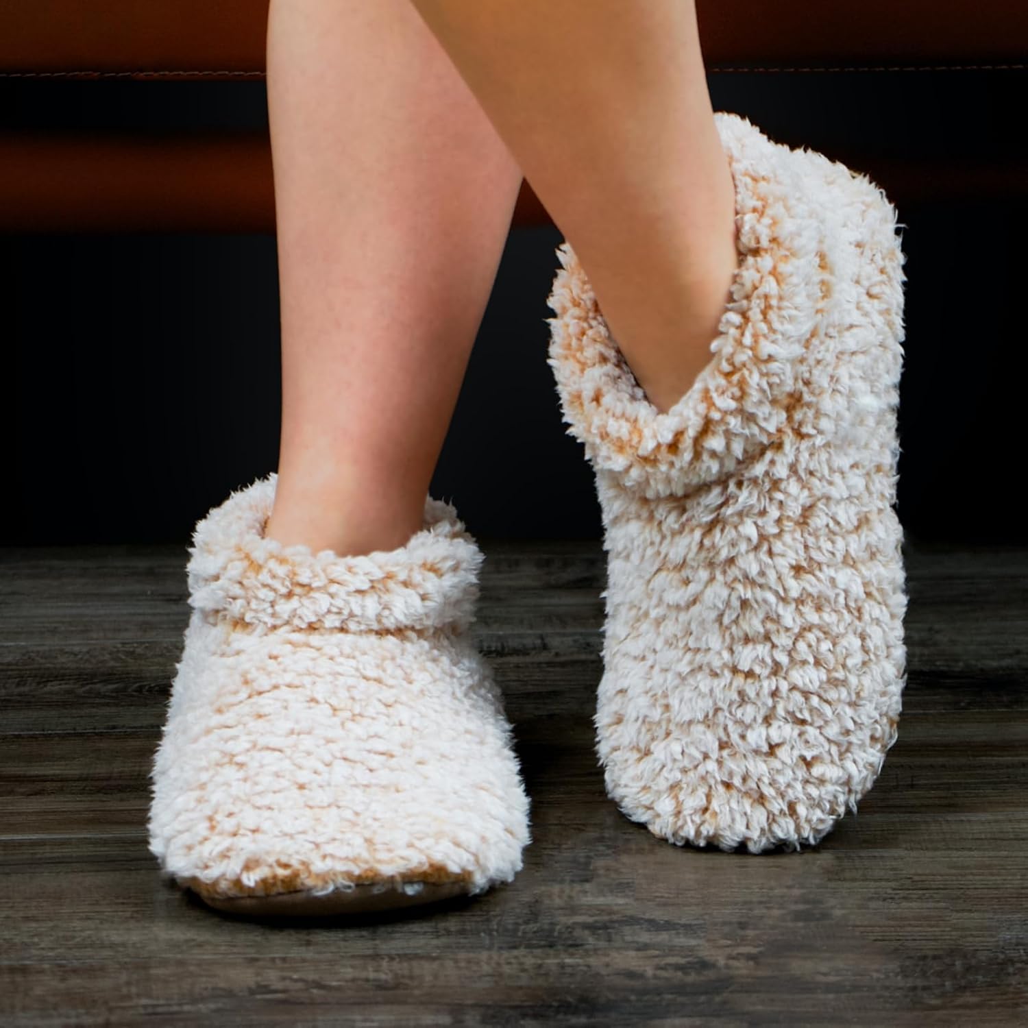 Cozylook Fuzzy Slippers for Women Indoor, Warm Bedroom Slip On Shoes, Winter Fluffy House Socks with Grippers, Cozy Christmas Gifts Unique - Image 3