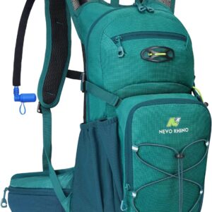 N NEVO RHINO Hydration Backpack, 18L Multipurpose Hiking Backpack with 3L Water Bladder, Water Backpack Insulated Hydration Pack Ideal for Hiking and Cycling