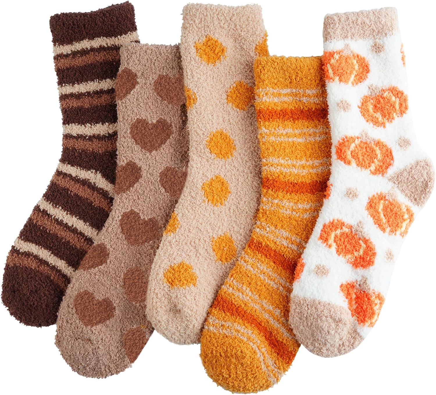 Plush Fuzzy Socks for Women Fluffy Cozy Slipper Socks Fall Thanksgiving Birthday Gifts for Her - Image 2