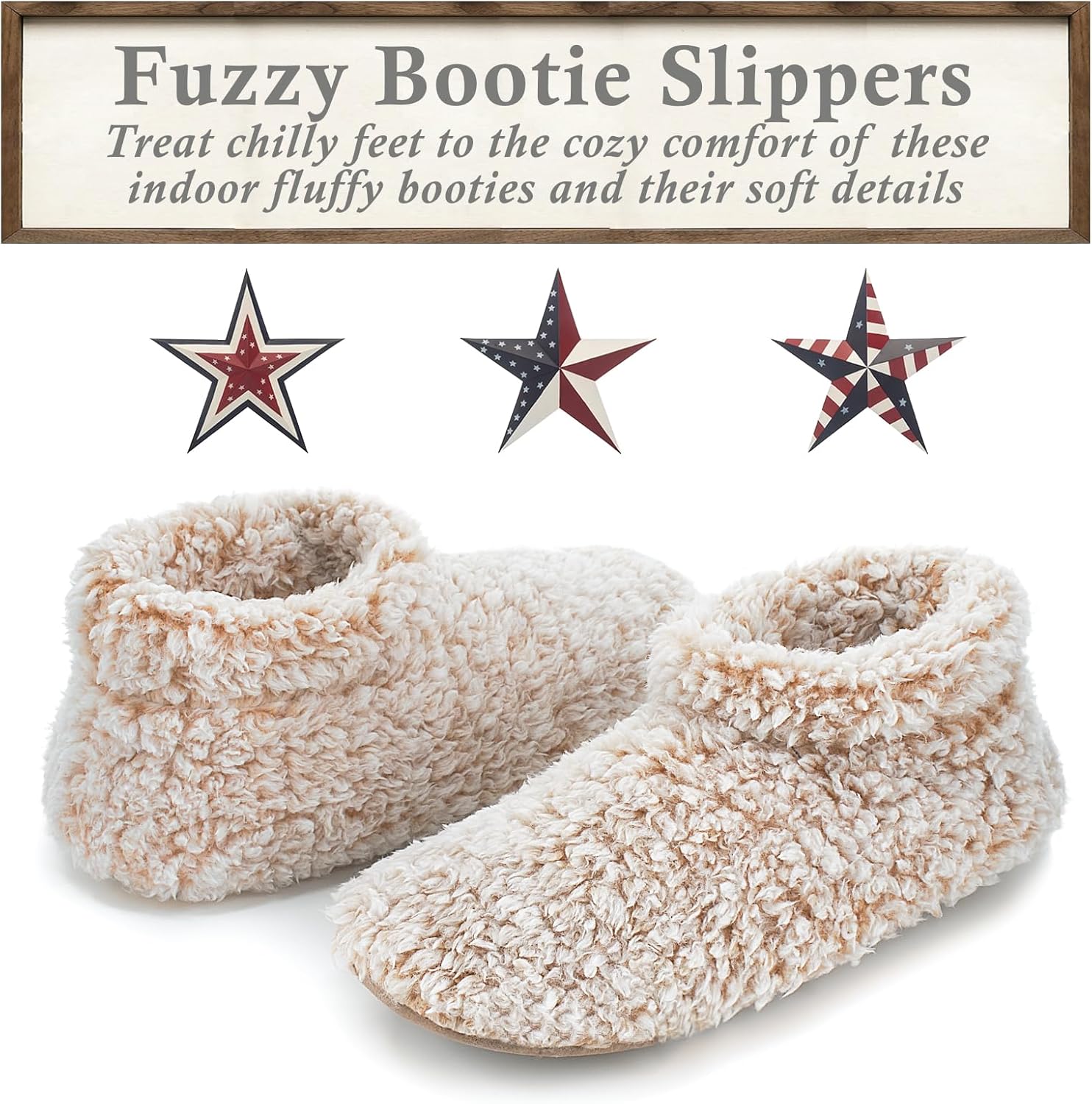 Cozylook Fuzzy Slippers for Women Indoor, Warm Bedroom Slip On Shoes, Winter Fluffy House Socks with Grippers, Cozy Christmas Gifts Unique - Image 5