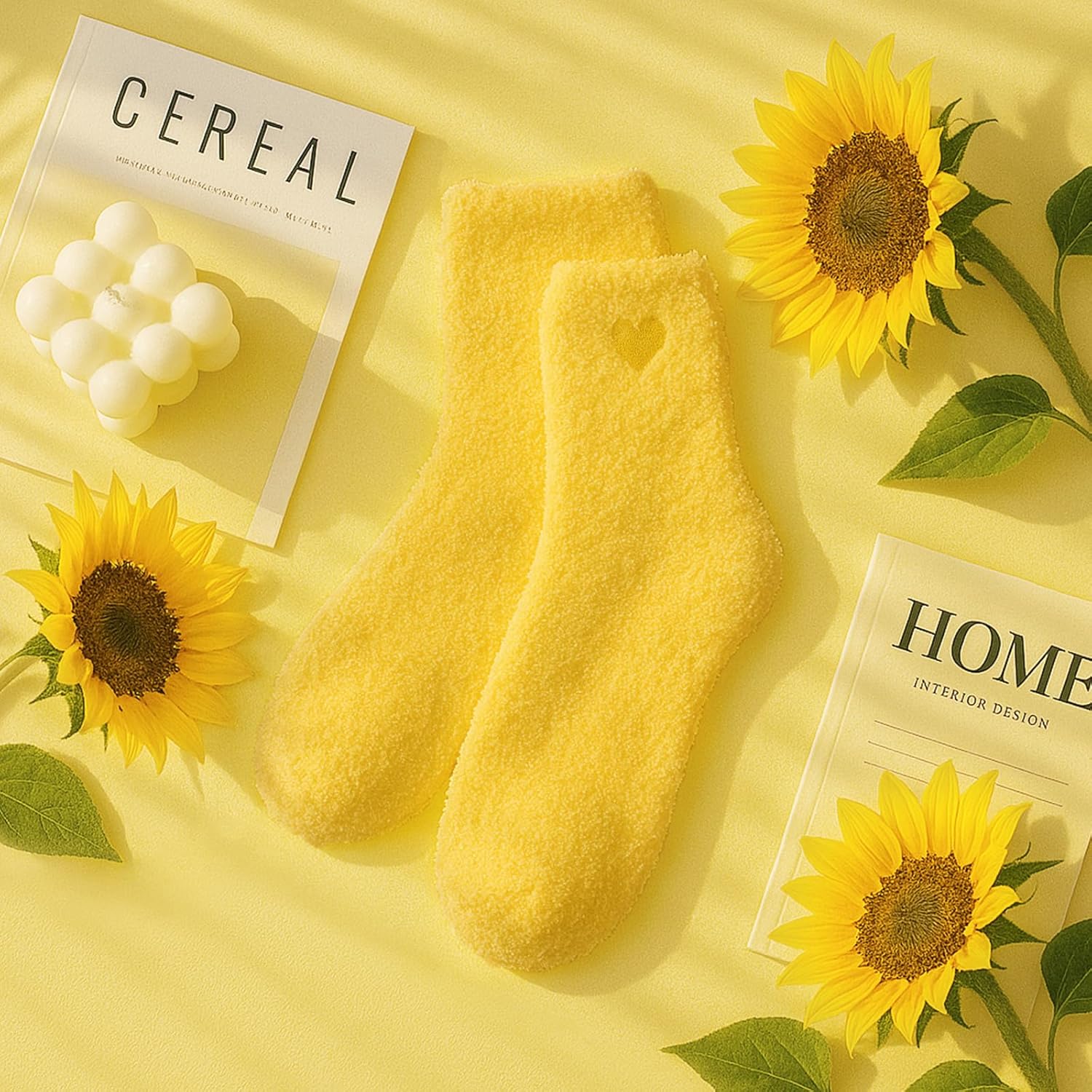 American Trends Coral Fleece Cloud Socks Ultra-Soft Fuzzy Warm Sleep Socks Cozy Unisex Gifts for Birthday Self-Care - Image 6